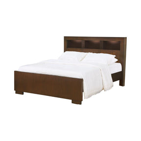 Jessica Eastern King Bed with Storage Headboard Cappuccino - Half Price Furniture