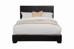 Conner Queen Upholstered Panel Bed Black - Half Price Furniture