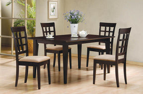 Gabriel Lattice Back Side Chairs Cappuccino and Tan (Set of 2) - Half Price Furniture