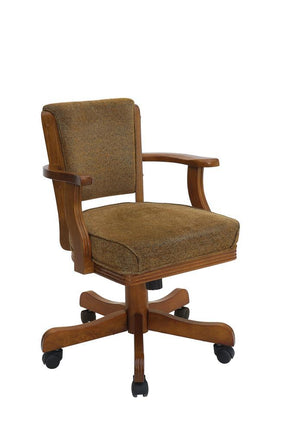 Mitchell Upholstered Game Chair Olive-brown and Amber - Half Price Furniture