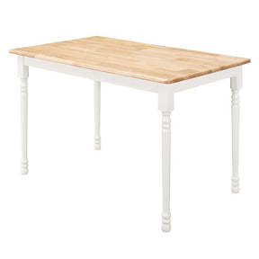 Taffee Rectangle Dining Table Natural Brown and White - Half Price Furniture