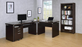 Skylar Computer Desk with Keyboard Drawer Cappuccino - Half Price Furniture