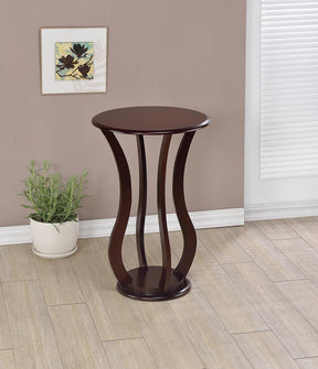 Elton Round Top Accent Table Cherry - Half Price Furniture