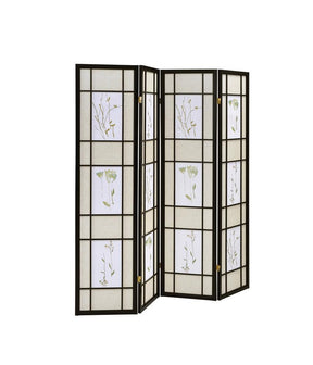 Catabella 4-panel Floral Print Folding Screen Multi-color - Half Price Furniture