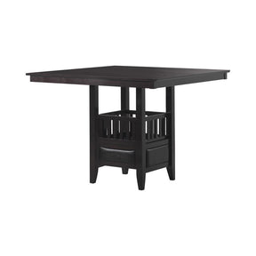 Jaden Square Counter Height Table with Storage Espresso - Half Price Furniture