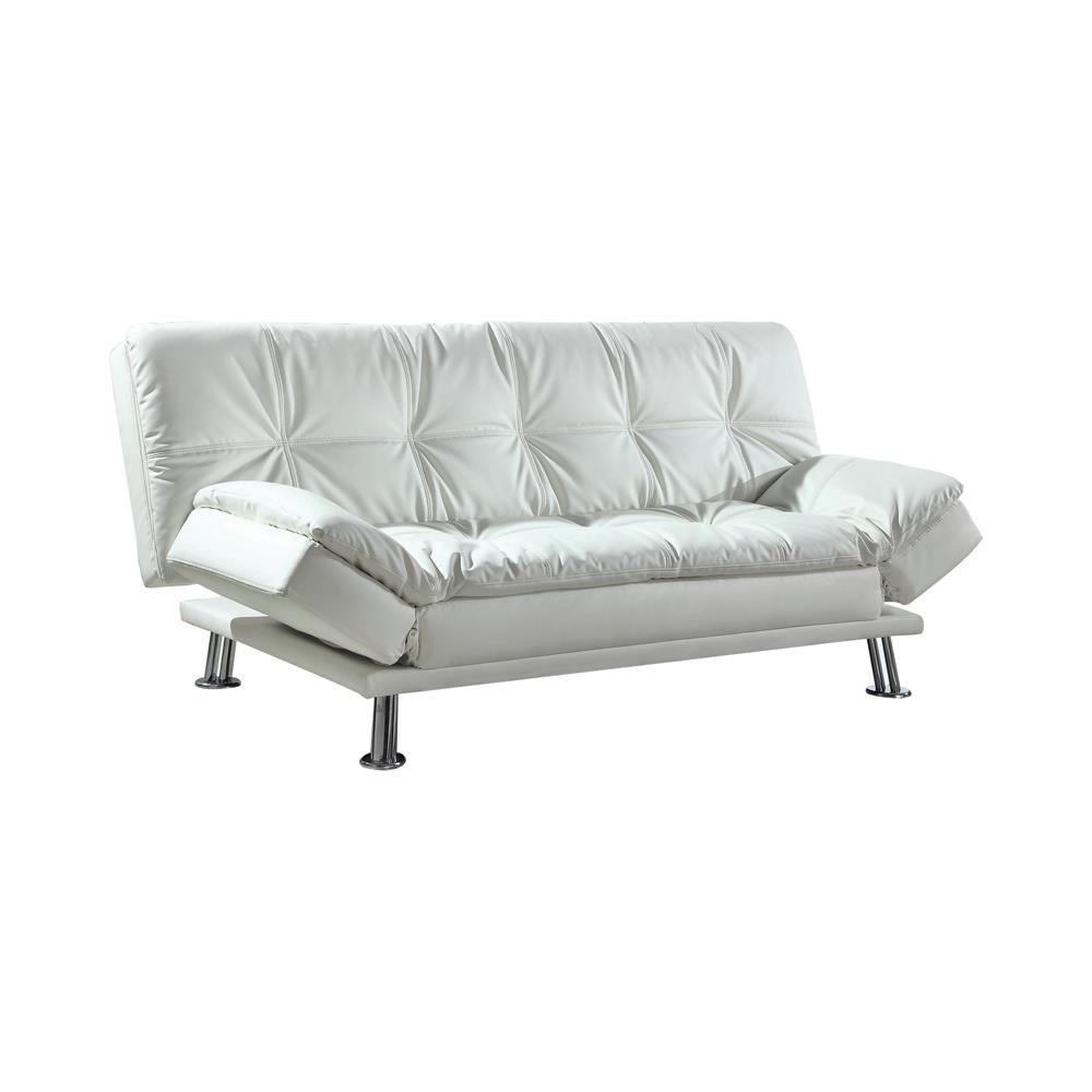 Dilleston Tufted Back Upholstered Sofa Bed White - Sleeper - Half Price Furniture