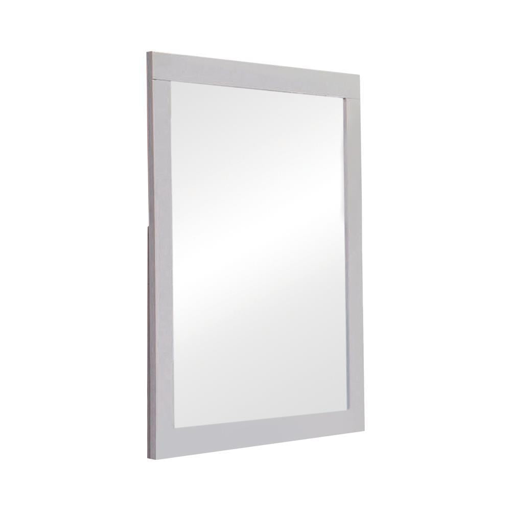 Jessica Rectangular Dresser Mirror White - Half Price Furniture