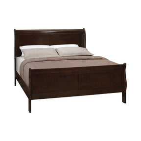 Louis Philippe Full Panel Sleigh Bed Cappuccino - Half Price Furniture