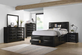 Briana California King Platform Storage Bed Black  Half Price Furniture