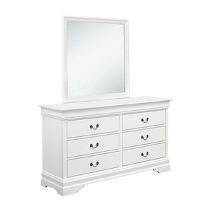 Louis Philippe 6-drawer Dresser White - Half Price Furniture