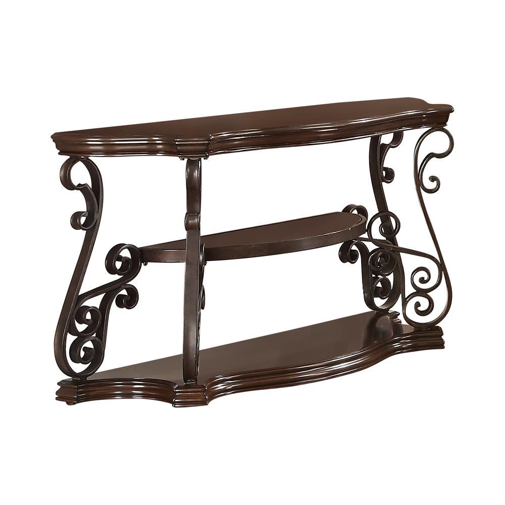 Laney Sofa Table Deep Merlot and Clear - Half Price Furniture