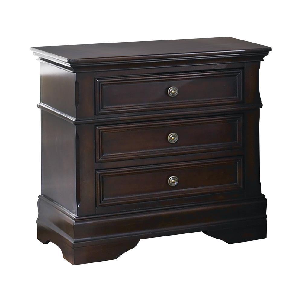 Cambridge 3-drawer Rectangular Nightstand Cappuccino - Nightstand - Half Price Furniture