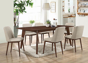 Malone Rectangular Dining Table Dark Walnut - Half Price Furniture