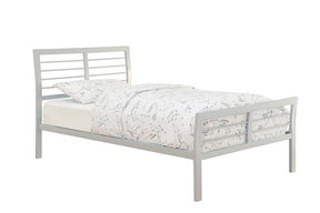 Cooper Twin Metal Bed Silver  Half Price Furniture