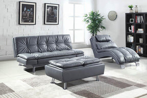 Dilleston Tufted Back Upholstered Sofa Bed Grey - Half Price Furniture