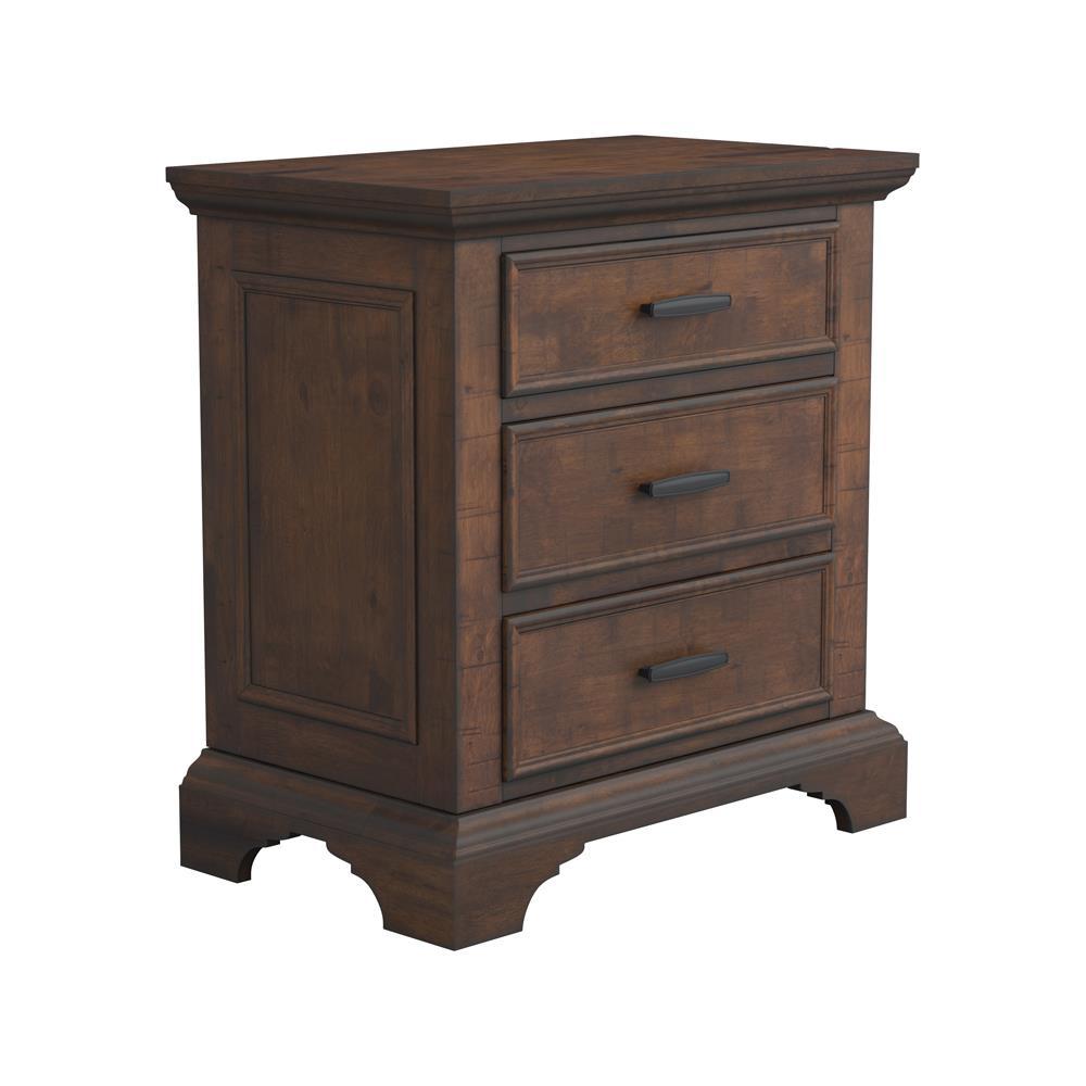 Elk Grove 3-drawer Nightstand Vintage Bourbon - Half Price Furniture