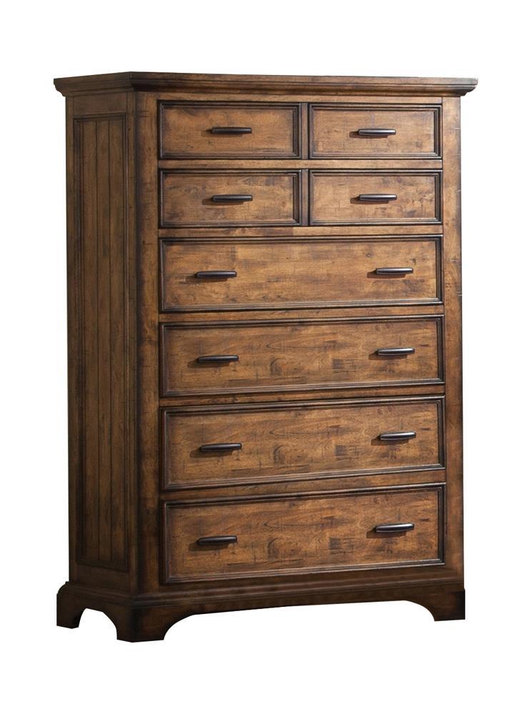 Elk Grove 7-drawer Chest Vintage Bourbon - Half Price Furniture