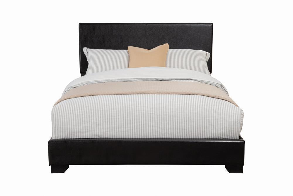 Conner Eastern King Upholstered Panel Bed Black - Half Price Furniture