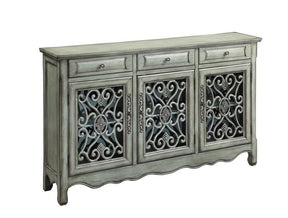 Madeline 3-door Accent Cabinet Antique Green - Half Price Furniture