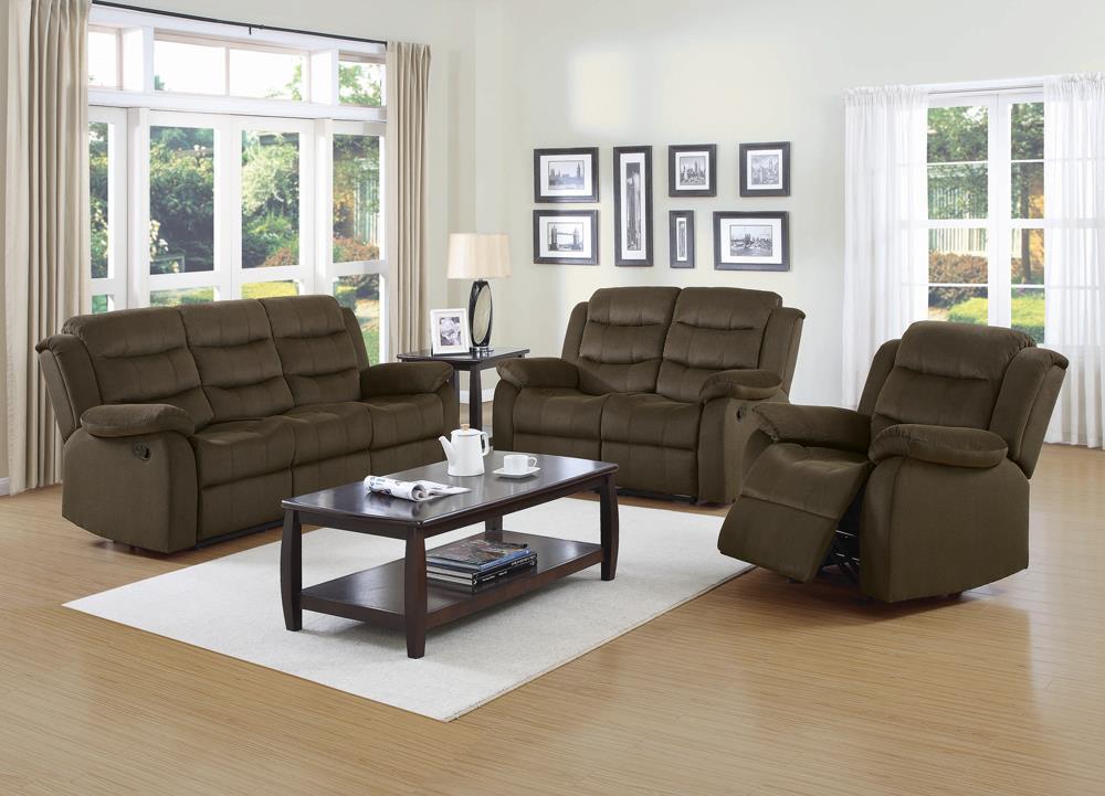 Rodman Upholstered Glider Recliner Chocolate - Half Price Furniture