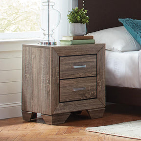 Kauffman 2-drawer Nightstand Washed Taupe - Half Price Furniture