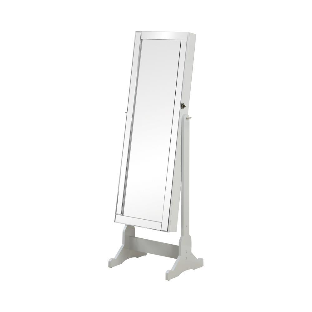 Yvonne Storage Jewelry Cheval Mirror Grey - Half Price Furniture