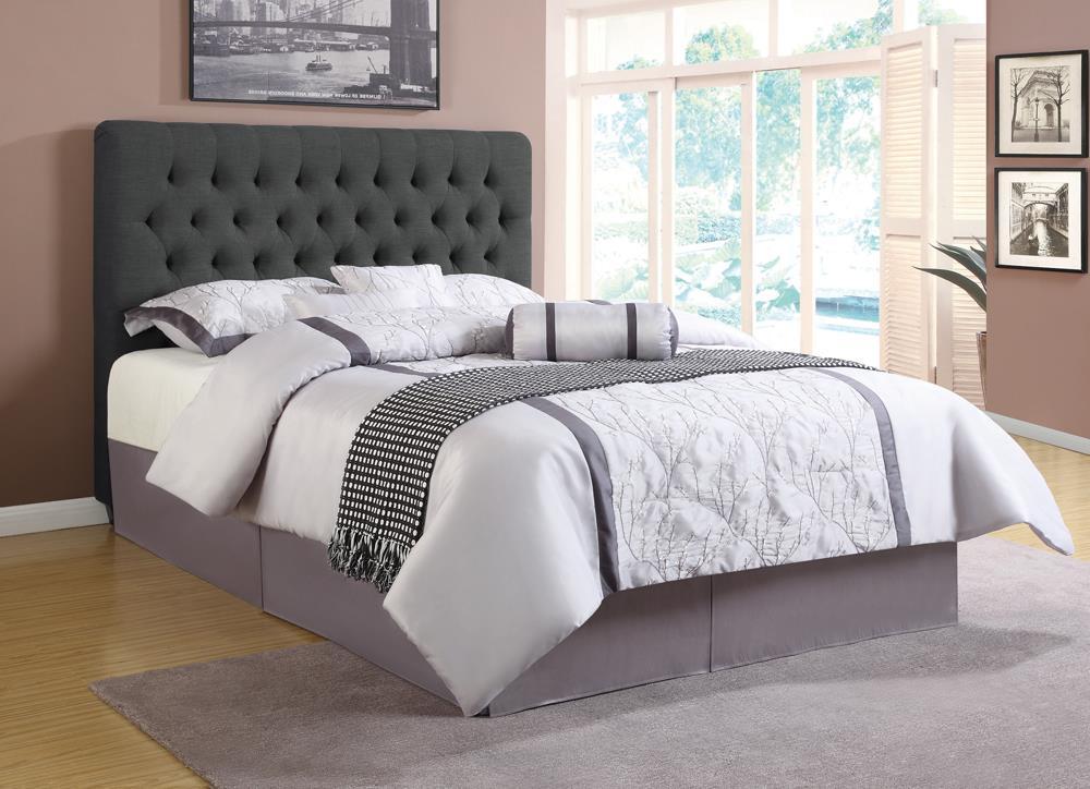 Chloe Tufted Upholstered Queen Bed Charcoal - Half Price Furniture