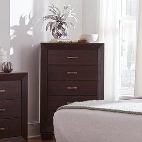 Kauffman 5-drawer Chest Dark Cocoa - Half Price Furniture