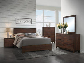 Edmonton Queen Panel Bed Rustic Tobacco - Half Price Furniture