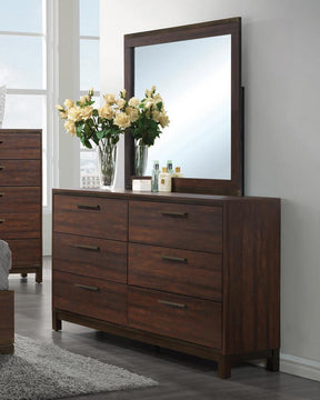 Edmonton Dresser Mirror Rustic Tobacco - Half Price Furniture