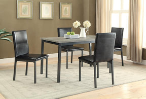 Garza Rectangular Dining Table Black - Half Price Furniture