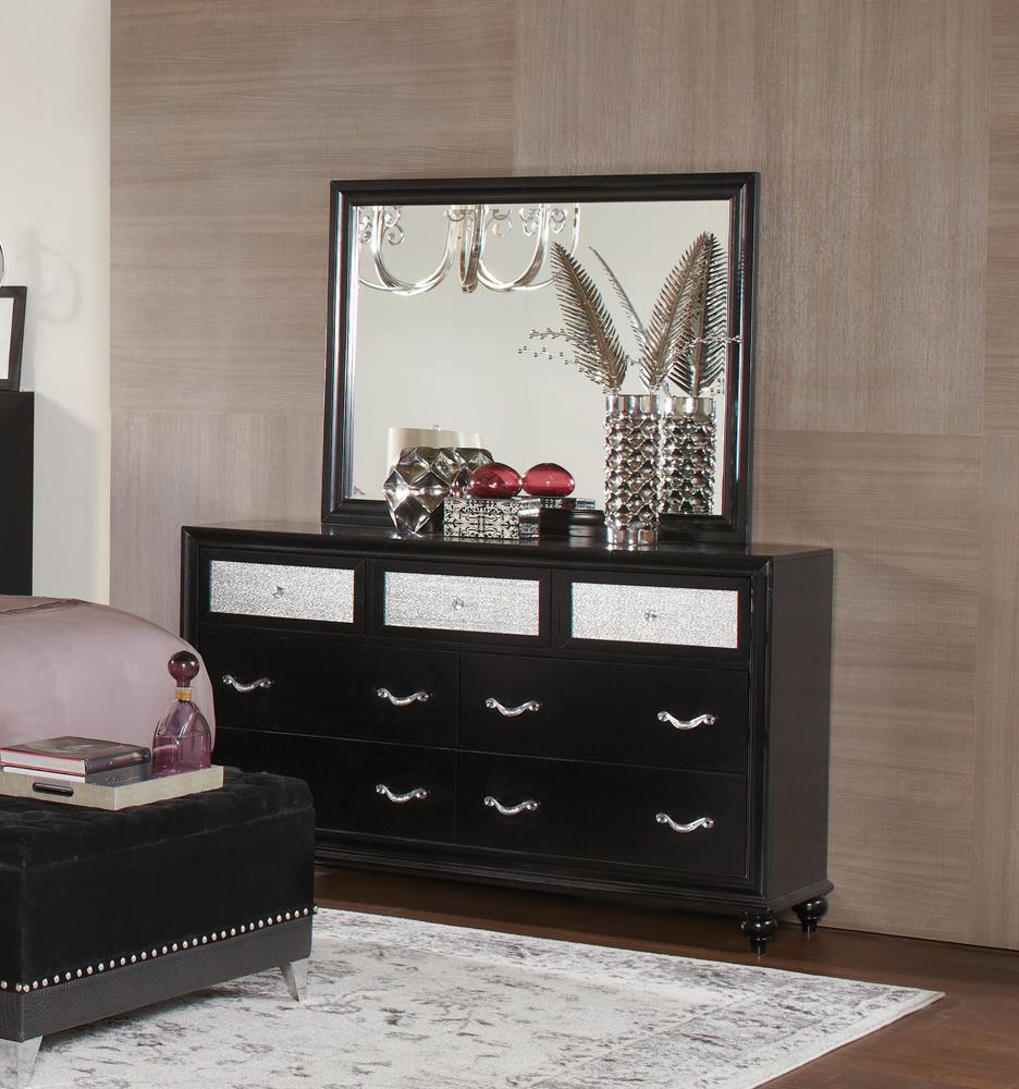 Barzini 7-drawer Rectangular Dresser Black - Half Price Furniture