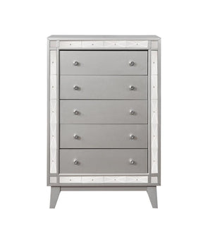 Leighton 5-drawer Chest Metallic Mercury - Half Price Furniture