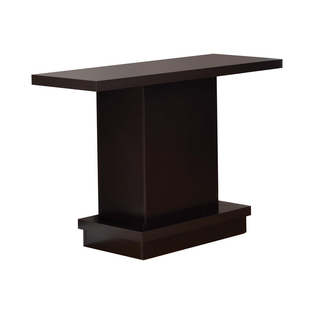 Reston Pedestal Sofa Table Cappuccino - Half Price Furniture