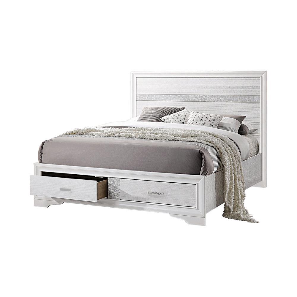 Miranda Eastern King 2-drawer Storage Bed White - Half Price Furniture