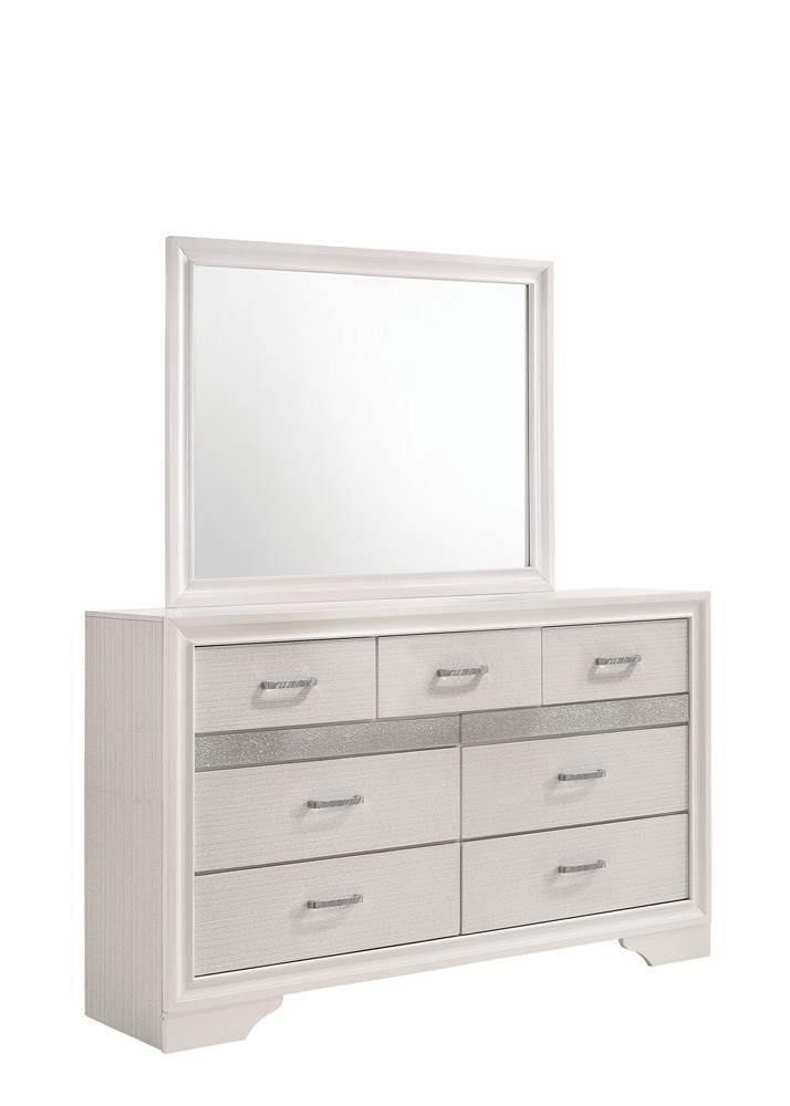 Miranda Rectangular Dresser Mirror White - Half Price Furniture
