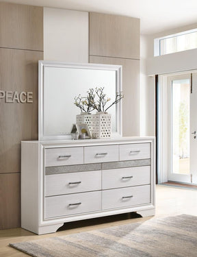 Miranda Rectangular Dresser Mirror White - Half Price Furniture