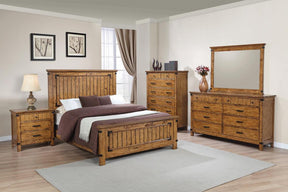 Brenner Full Panel Bed Rustic Honey - Half Price Furniture