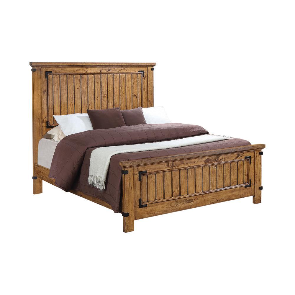 Brenner California King Panel Bed Rustic Honey - Half Price Furniture