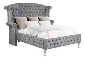 Deanna Queen Tufted Upholstered Bed Grey - Half Price Furniture