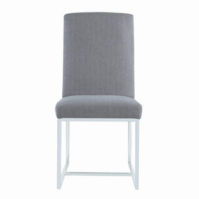 Mackinnon Upholstered Side Chairs Grey and Chrome (Set of 2) - Half Price Furniture