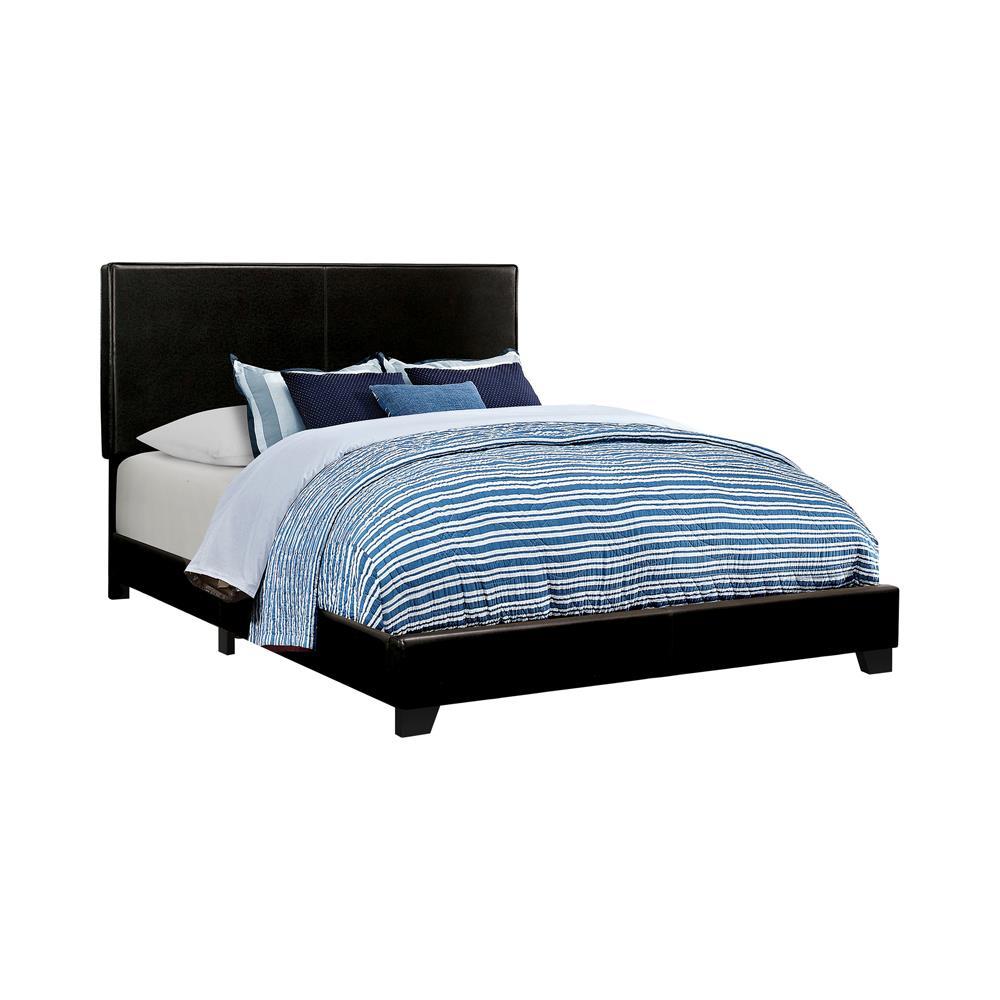 Dorian Upholstered Queen Bed Black - Half Price Furniture