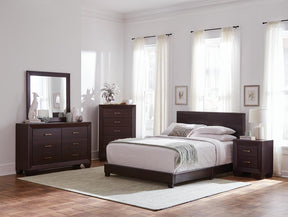 Dorian Upholstered Full Bed Brown - Half Price Furniture