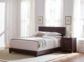 Dorian Upholstered Queen Bed Brown - Half Price Furniture