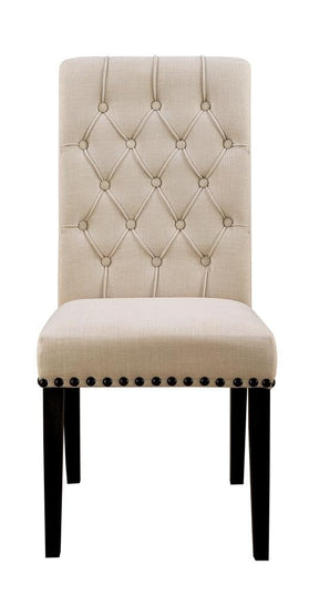 Alana Upholstered Side Chairs Beige and Smokey Black (Set of 2) - Half Price Furniture