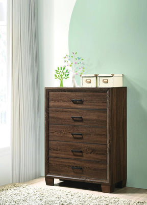 Brandon 5-drawer Chest Medium Warm Brown  Half Price Furniture