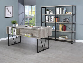 Analiese 4-drawer Writing Desk Grey Driftwood - Half Price Furniture