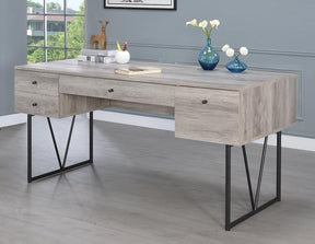 Analiese 4-drawer Writing Desk Grey Driftwood - Half Price Furniture