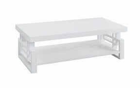 Schmitt Rectangular Coffee Table High Glossy White - Half Price Furniture