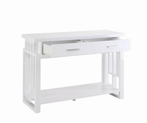 Schmitt Rectangular 2-drawer Sofa Table High Glossy White - Half Price Furniture